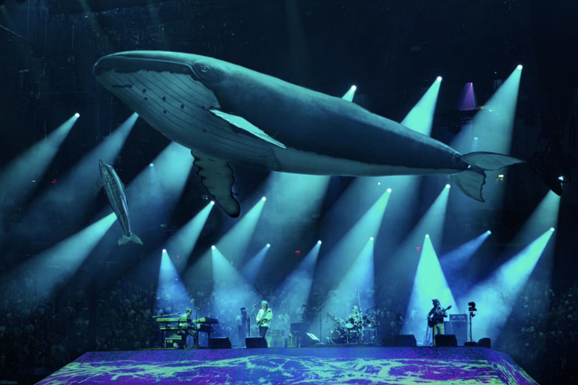 Photograph of Phish with The Whale by Rene Huemer